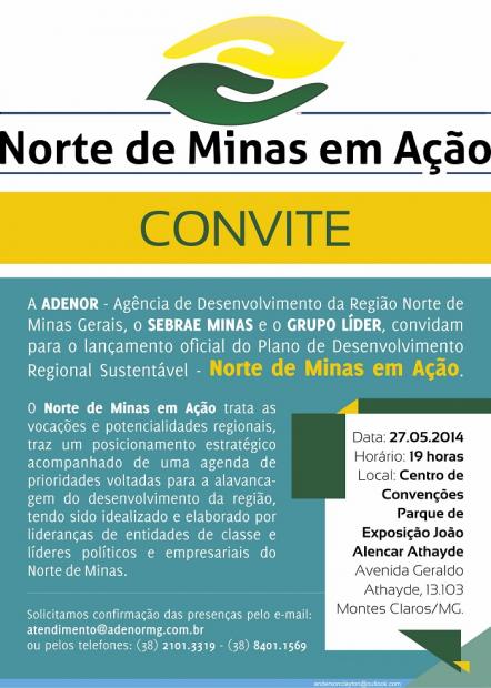 Norte de Minas - ADENOR, SEBRAE e o Grupo Líder lançam Plano de Desenvolvimento Regional Sustentável