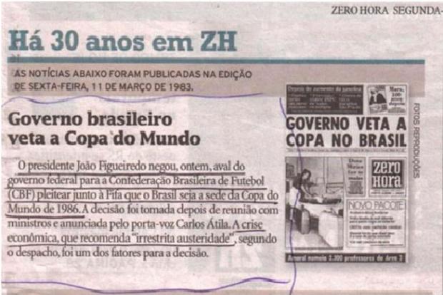 Depoimentos da Conversa entre o Presidente João Figueiredo e o presidente da FIFA João Havalange