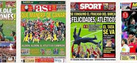 Futebol - Atlético de Madrid ganha destaque na imprensa internacional