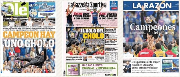 Futebol - Atlético de Madrid ganha destaque na imprensa internacional