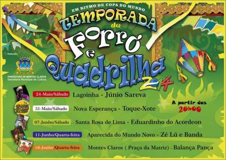 Montes Claros - Temporada de Forró e Quadrilha 2014: Programação começa neste sábado
