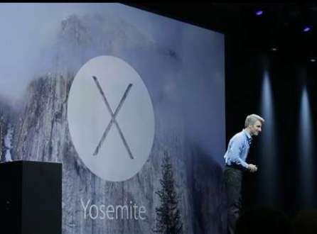 Vice-presidente de engenharia da Apple, Craig Federighi apresenta o Mac OS X Yosemite