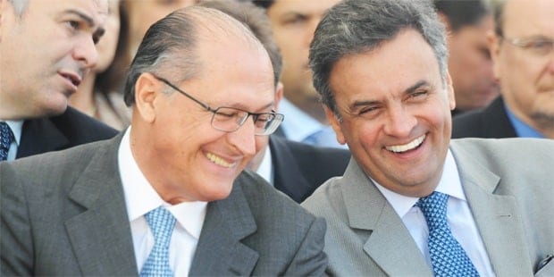Eleições 2014 - Aécio Neves e Alckmin participam de convenção do PTB em SP