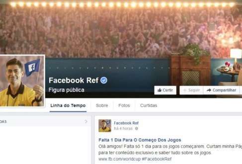 A rede social criou o Facebook Ref, uma espécie de árbrito que discute lances, arbitragem e jogadas durante a Copa