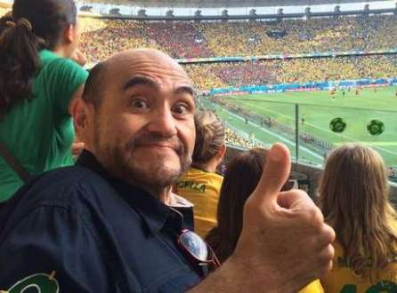Edgar Vivar esteve no Brasil e assistiu jogo da seleção mexicana na primeira fase