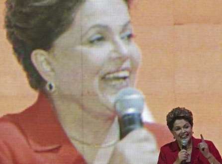 Presidente Dilma Rousseff durante convenção do PT em Brasília. 21/06/2014.