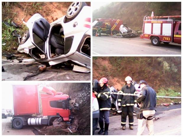 MG - Carro bate em carreta e motorista morre