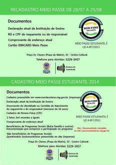 Montes Claros - Recadastramento do Meio-Passe Estudantil começa hoje em Montes Claros