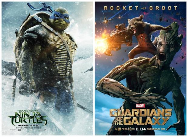 Cinema - Estreia de Tartarugas Ninja desbanca Guardiões da Galáxia