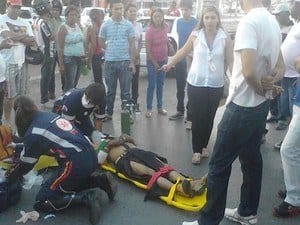Idoso foi socorrido, mas morreu ao dar entrada no hospital. (Foto: Davisson Freitas)
