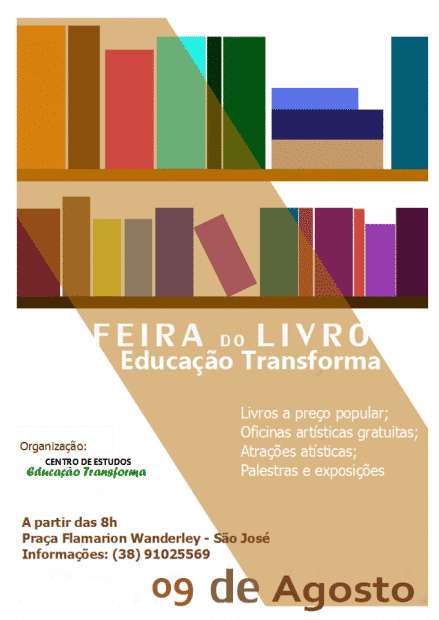 Montes Claros - Bairro São José recebe Feira do Livro neste sábado
