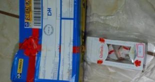 Encomenda deveria ser entregue à irmã de um dos homens que comeram os chocolates