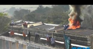 Uma grande rebelião esta acontecendo neste momento na Penitenciária Estadual de Cascavel – PEC. foto reprodução TV CGN