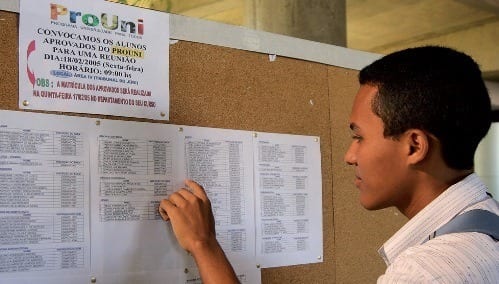 Educação - 50 mil bolsas do ProUni, serão ocupadas por ordem de inscrição