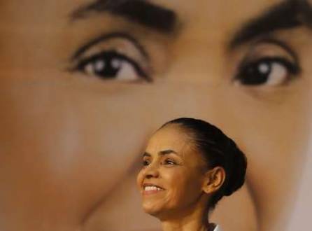 Marina Silva durante ato de lançamento de seu programa de governo