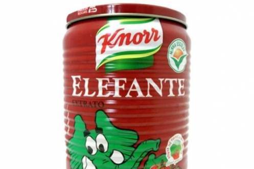 Extrato de tomate da marca Knorr–Elefante,