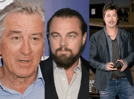 Robert De Niro, Leonardo DiCaprio e Brad Pitt