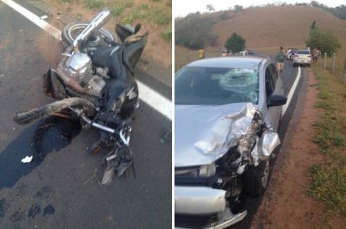 O motociclista não resistiu aos ferimentos e morreu no local – Foto: Internauta/WhatsApp