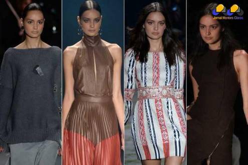 Elle Ferraz desfilando na SPFW (Foto: AgNews | Foto Rio News