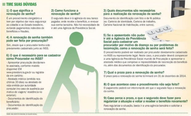Aposentados têm dois dias para fazer prova de vida e renovar senha