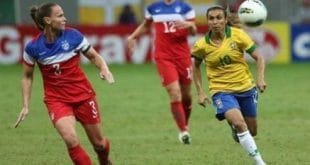 O Brasil, de Marta, empatou com EUA, e foi campeão / Bruno Domingos/Mowa Press