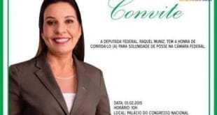 Raquel Muniz toma posse pela primeira vez