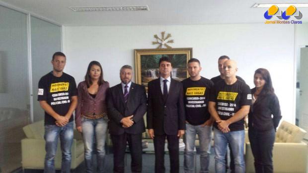 MG - Grupo de excedentes do concurso de investigador se reúnem com chefe de polícia e deputado federal Laudívio Carvalho