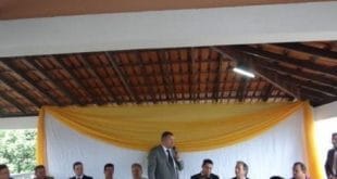 O secretario Paulo Guedes no discurso