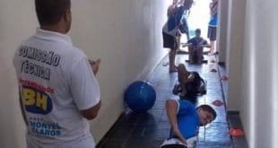 Futebol - Após mais uma partida, jogadores do Montes Claros F.C. fazem trabalho de recuperação