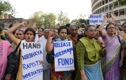 Mulheres protestam na Índia Foto: AFP