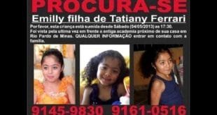 Emilly Ferrari desapareceu no ano 2013 em Rio Pardo de Minas, no Norte de Minas