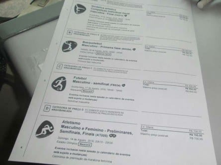 Pedidos de reserva confirmados para quatro esportes
