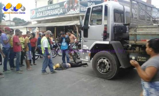 Montes Claros - Mulher fica gravemente ferida ao ser atropelada por caminhão no bairro Sumaré