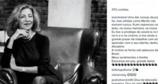 Famosos prestam homenagens a Marília Pêra nas redes sociais