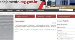 MG - Pagamento aos Servidores públicos do Estado de Minas está atrasado