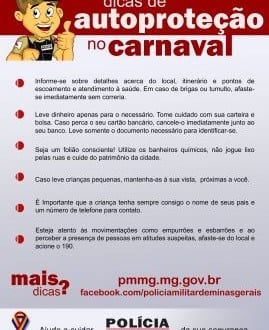 Montes Claros - Dicas de Segurança para o Carnaval