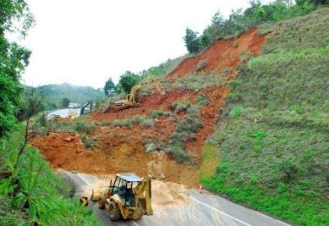MG - Hoje tem risco de deslizamento de terra em seis cidades de Minas Gerais