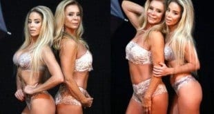 Danielle Winits posa ao lado da Mãe, Nadja Winits, em campanha de lingerie