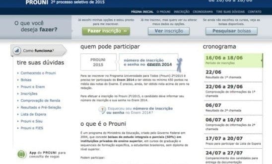 Pelo programa, os estudantes podem concorrer a bolsas de estudo parciais e integrais em instituições particulares de educação superior
