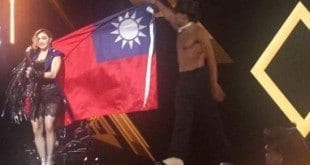 Imagem de Madonna envolta na bandeira de Taiwan cria polêmica