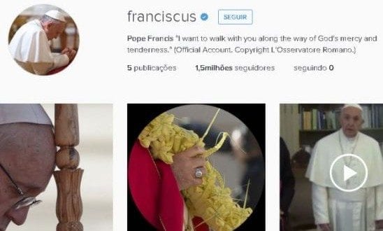 Papa Francisco alcança 1,5 milhão de seguidores no Instagram