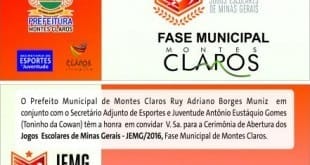 Montes Claros - Abertura dos Jogos Escolares acontece nesta sexta-feira (01/04)
