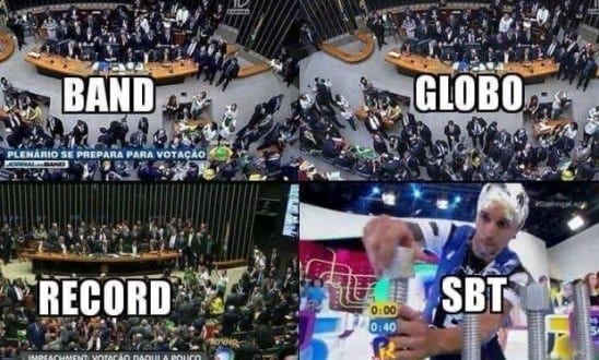 TV - SBT não transmite votação de impeachment e fica em 2º na audiência