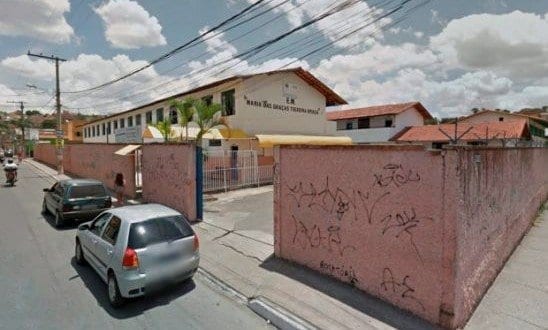 Crime aconteceu na manhã nesta quarta - SANTA LUZIA - MG - 13.04.2016Mae invade escola para agredir professora . Na foto , fachada da Escola Estadua Maria das Gracas Teixeira Braga .FOTO : Reproducao / Google Street View
