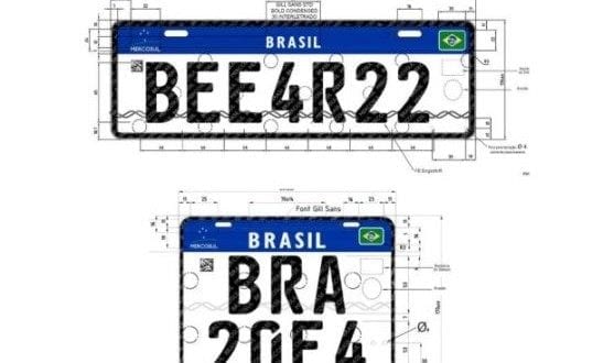 Motor - Novo sistema de placas começa a partir de 2017 no Brasil