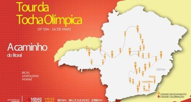MG - Tour da Tocha chega sai hoje de Minas Gerais