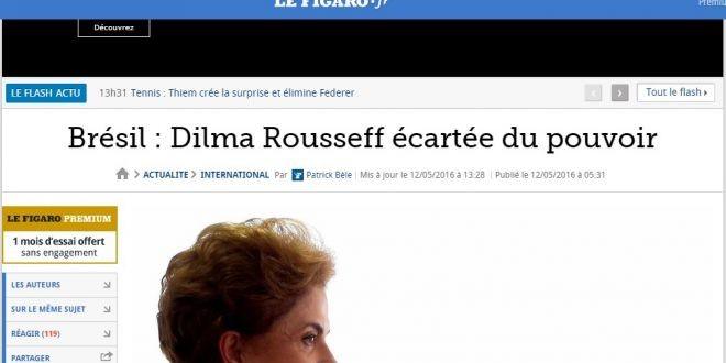 Imprensa internacional repercute afastamento de Dilma Rousseff