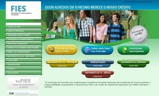Inscrições para o Fies do 2º semestre já estão abertas