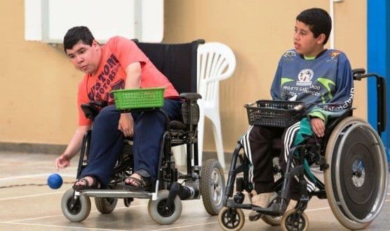 Bocha paralímpica durante a etapa estadual do JEMG/2015 em Uberaba. Fotos de Tiago Ciccarini