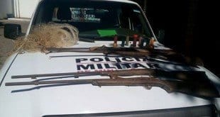 Norte de Minas - PM apreende armas de fogo durante operação de extração ilegal de minérios em Rubelita